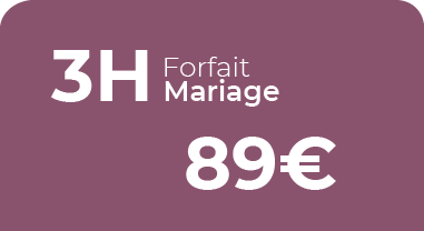 Offre 3 heures forfait mariage 89 euros